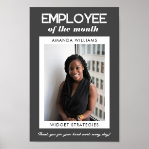 Custom Employee of the Month Appreciation Photo  Poster