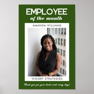 Custom Employee of the Month Appreciation Photo  Poster