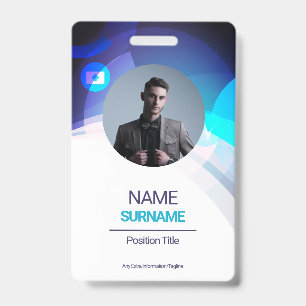 Custom Employee -Photo, Address, Logo, Name, Phone Badge