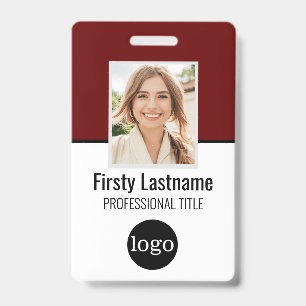 Custom Employee - Photo, Bar Code, Logo, Name Badg Badge