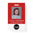 Custom Employee - Photo, Bar Code, Logo, Name