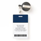 Custom Employee - Photo, Bar Code, Logo, Name