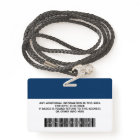 Custom Employee - Photo, Bar Code, Logo, Name