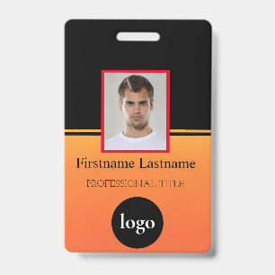 Custom Employee - Photo, Bar Code, Logo, Name Badge