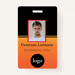 Custom Employee - Photo, Bar Code, Logo, Name Badge