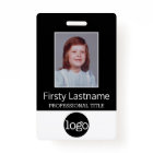 Custom Employee - Photo, Bar Code, Logo, Name