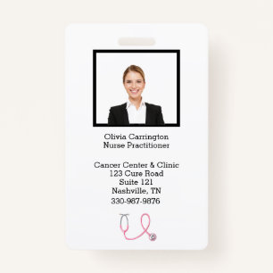 Custom Employee Photo Bar Code Logo Name Badge
