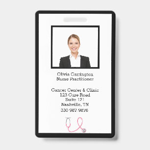 Custom Employee Photo Bar Code Logo Name Badge