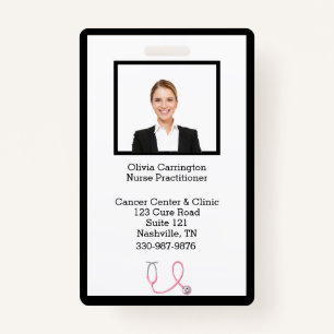 Custom Employee Photo Bar Code Logo Name Badge