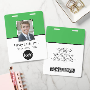 Custom Employee - Photo, Bar Code, Logo, Name Badge