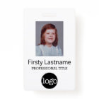 Custom Employee - Photo, Bar Code, Logo, Name