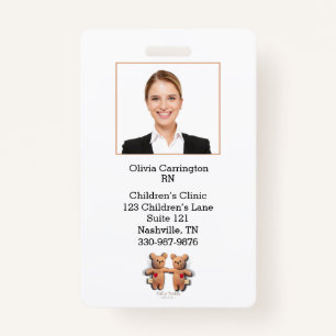 Custom Employee Photo Bar Code Logo Name Badge