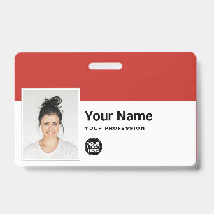 Custom Employee - Photo, Bar Code, Logo, Name Badge
