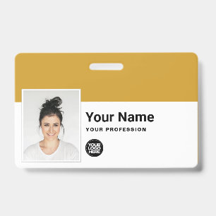 Custom Employee - Photo, Bar Code, Logo, Name Badge
