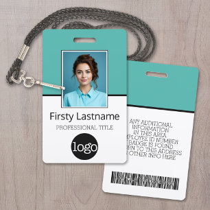 Custom Employee - Photo, Bar Code, Logo, Name Badge