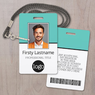Custom Employee - Photo, Bar Code, Logo, Name Badge