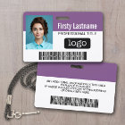 Custom Employee - Photo, Bar Code, Logo, Name