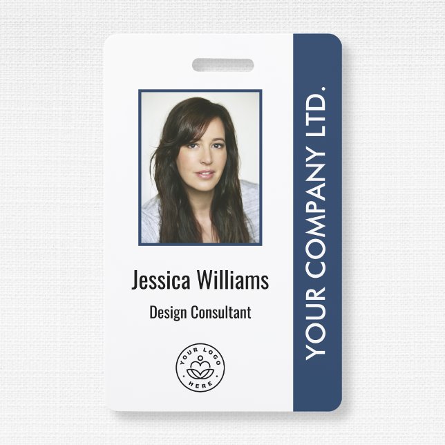 Custom Employee Photo, Bar Code, Logo, Name Badge (Creator Uploaded)