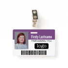 Custom Employee - Photo, Bar Code, Logo, Name