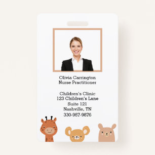 Custom Employee Photo Bar Code Logo Name Badge