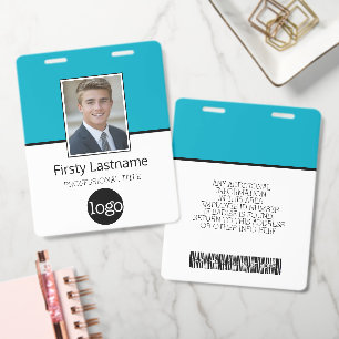 Custom Employee - Photo, Bar Code, Logo, Name Badge