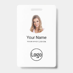 Custom Employee - Photo, Bar Code, Logo, Name  Badge
