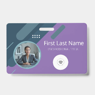 Custom Employee - Photo, Bar Code, Logo, Name  Badge