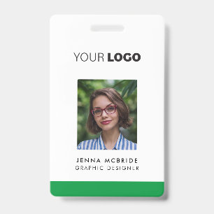 Custom Employee Photo Card, Logo, Barcode, Name Badge
