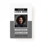 Custom Employee Photo Company Logo Modern Name