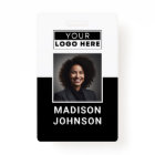 Custom Employee Photo Company Logo Modern Name