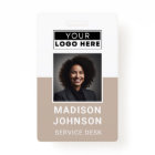 Custom Employee Photo Company Logo Modern Name 