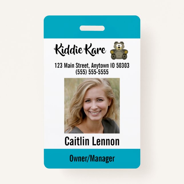Custom Employee Photo ID Badge (Front)