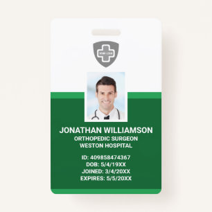 Custom Employee Photo ID, Barcode & Logo Company Badge