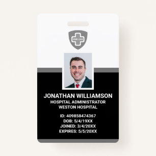 Custom Employee Photo ID, Barcode & Logo Company Badge
