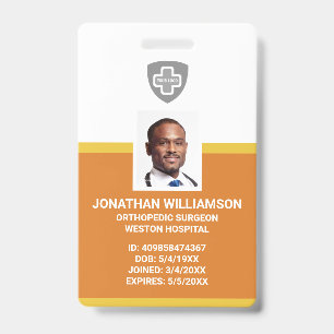 Custom Employee Photo ID, Barcode & Logo Company Badge
