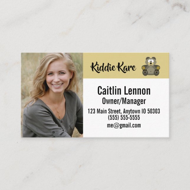 Custom Employee Photo ID Business Card (Front)