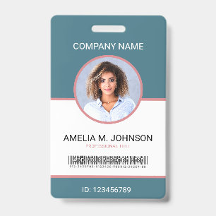 Custom Employee Photo ID Card Badge