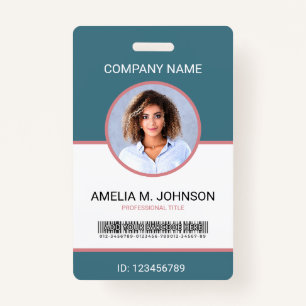 Custom Employee Photo ID Card Badge