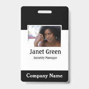 Custom Employee Photo ID Company Security Badge