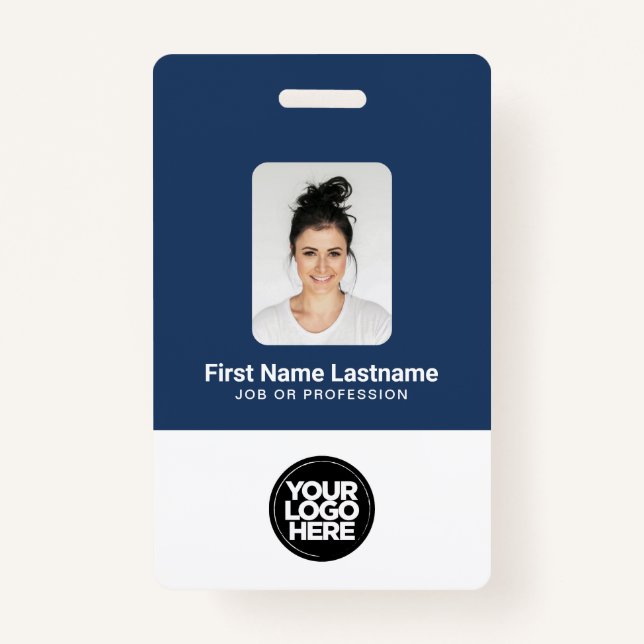 Custom Employee Photo ID Company Security Badge (Front)