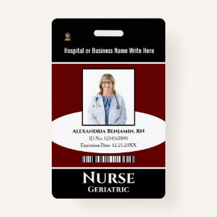 Custom Employee Photo Logo Bar Code Name Badge
