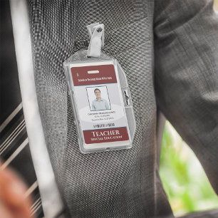 Custom Employee Photo Logo Bar Code Name Badge