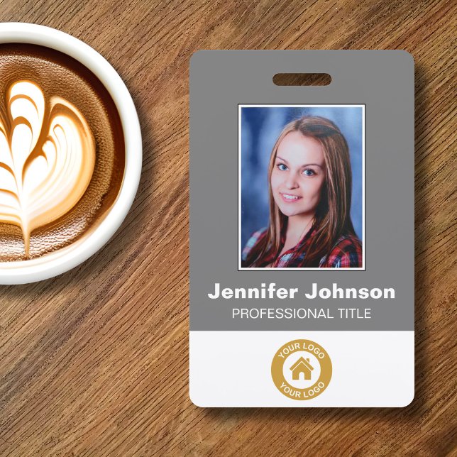 Custom Employee - Photo Logo Bar Code Name Badge (Creator Uploaded)