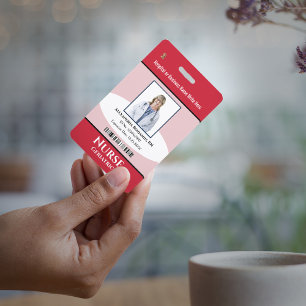 Custom Employee Photo Logo Bar Code Name Badge