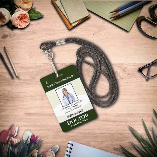 Custom Employee Photo Logo Bar Code Name Badge (Custom Employee Photo Logo Bar Code Name Badge is great for your employees to use to identify  them.)