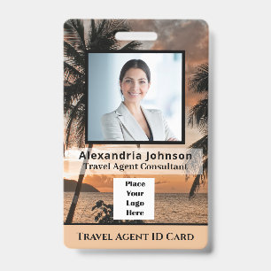 Custom Employee Photo Logo Bar Code Name Badge