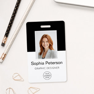 Custom Employee Photo, Logo, Name Badge