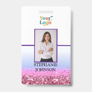 Custom Employee Photo Logo Name Badge
