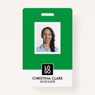 Custom Employee Photo Logo Name Badge Business ID