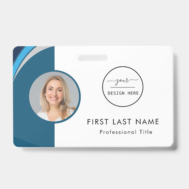 Custom Employee - Photo, Logo, Name ID  Badge (Front)